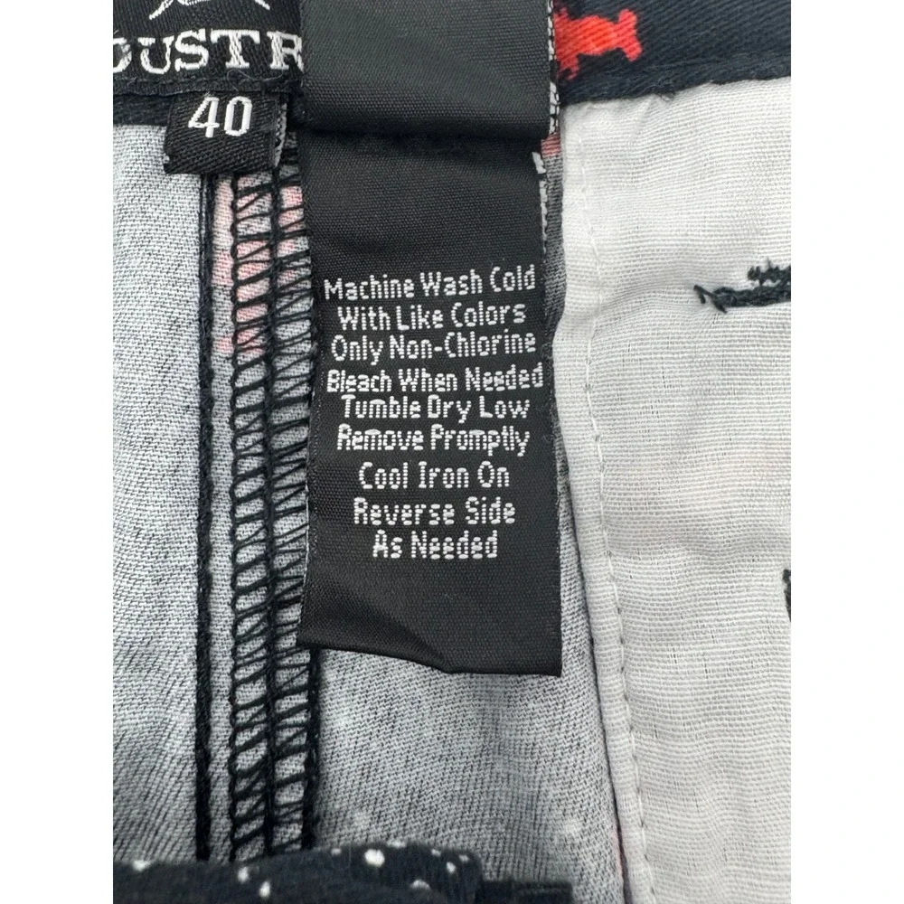 Raw Yarn Industries NYC Men's Black Lobster Print Shorts Size 40‎ Belted